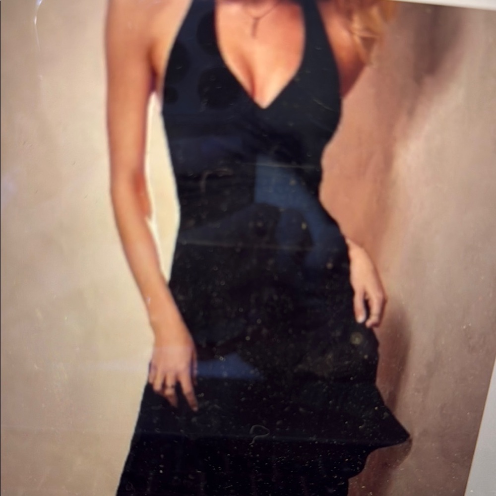Victoria's Secret Black Backless Jersey-Knitt Dress